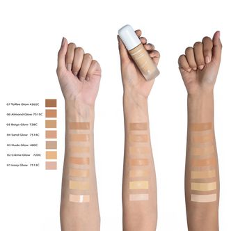 ivory glow serum foundation color comparison 