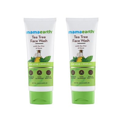 Mamaearth Tea Tree Facewash for acne and pimples 