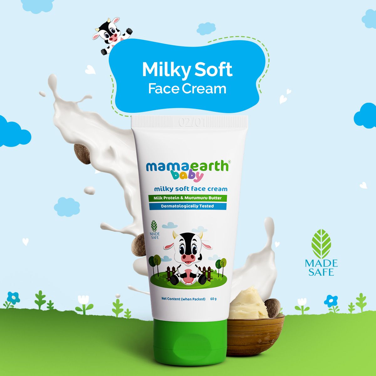 Baby Cream for face, Milky Soft Cream for Babies -60ml