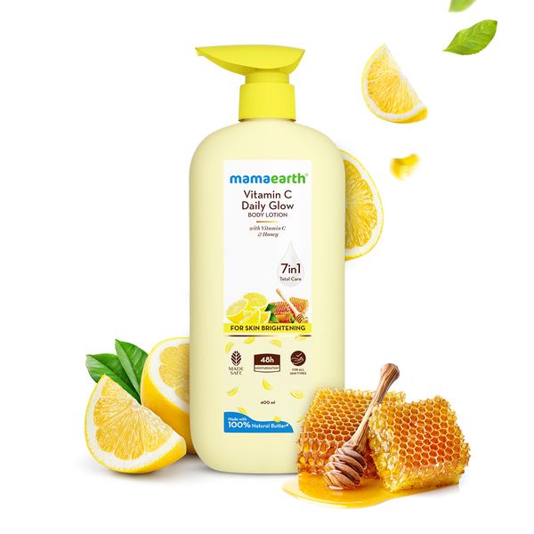 Mamaearth Vitamin C Daily Glow Body Lotion For Skin Brightening 400 ml