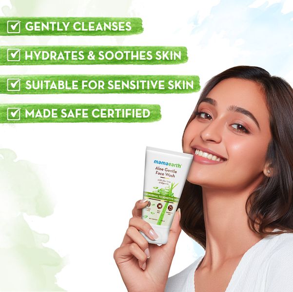 mamaearth aloe gentle face wash pack of 2 uses and benefits 