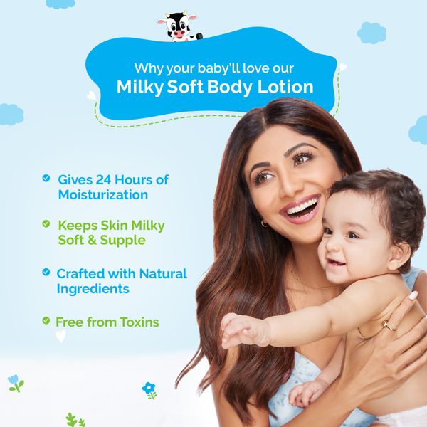 Milky Soft Body Lotion with Oats and for Babies -400ml
