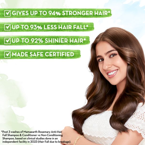Rosemary Anti-Hair Fall Shampoo with Rosemary & Methi Dana for Reducing Hair Loss & Breakage - 600 ml