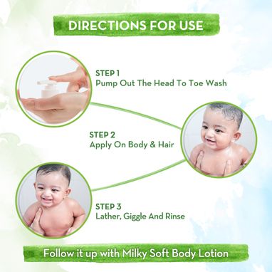Mamaearth milky soft head to toe wash uses