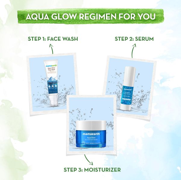   mamaearth range Aqua Glow Gel Face Moisturizer With Himalayan Thermal Water and Hyaluronic Acid 