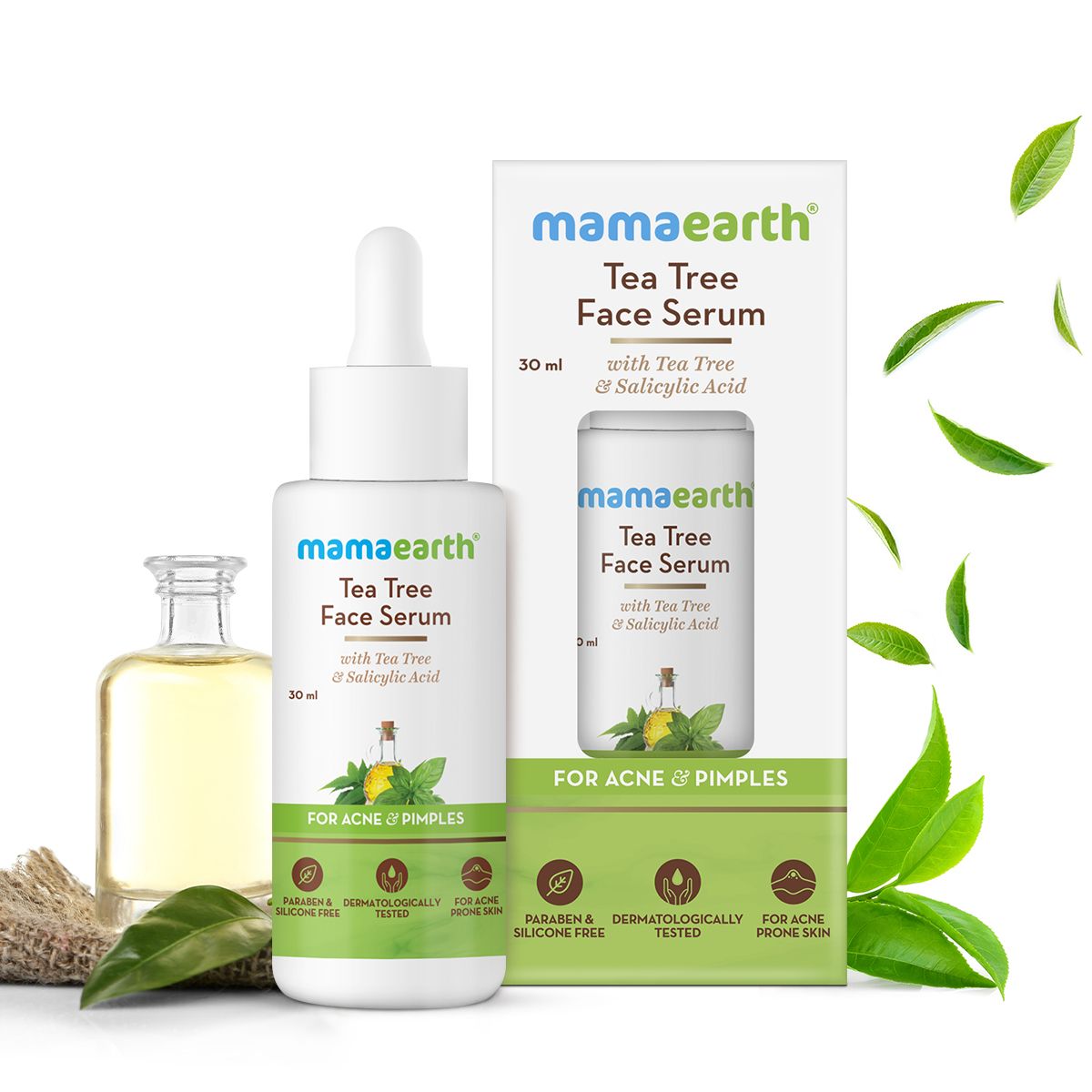 Tea Tree Serum For Face Acne Breakouts Pimples 30ml