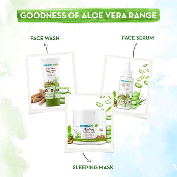 The goodness of Aloe Vera range for Mamaearth 