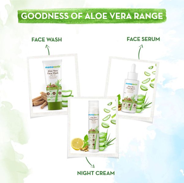 The goodness of the Aloe vera range from Mamaearth 