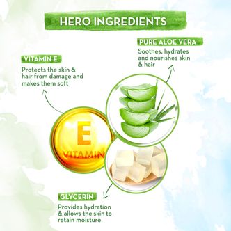 aloe vera gel with pure aloe vera and vitamin e ingredients