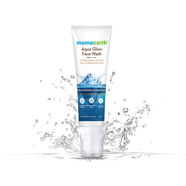 mamaearth aqua glow face wash