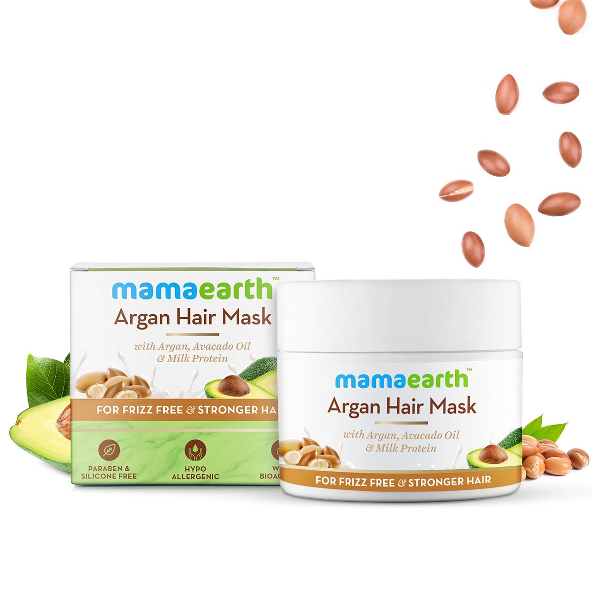Mamaearth Argan Oil Hair Mask Online For Stronger Frizz-Free Hair