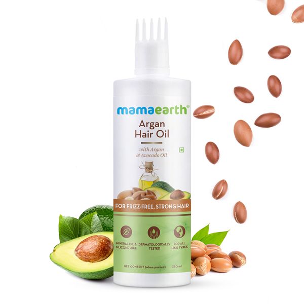 Argan Hair Oil with Argan Oil and Avocado Oil for Frizz-Free and Stronger  Hair - 250 ml