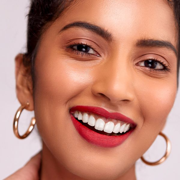 red liquid lipstick