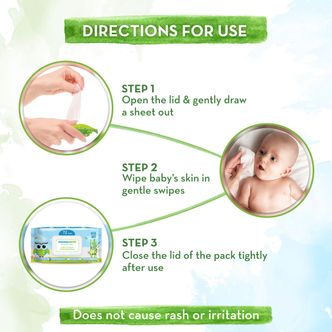 How to Use Mamaearth Organic Bamboo Based Baby Wet Wipes
