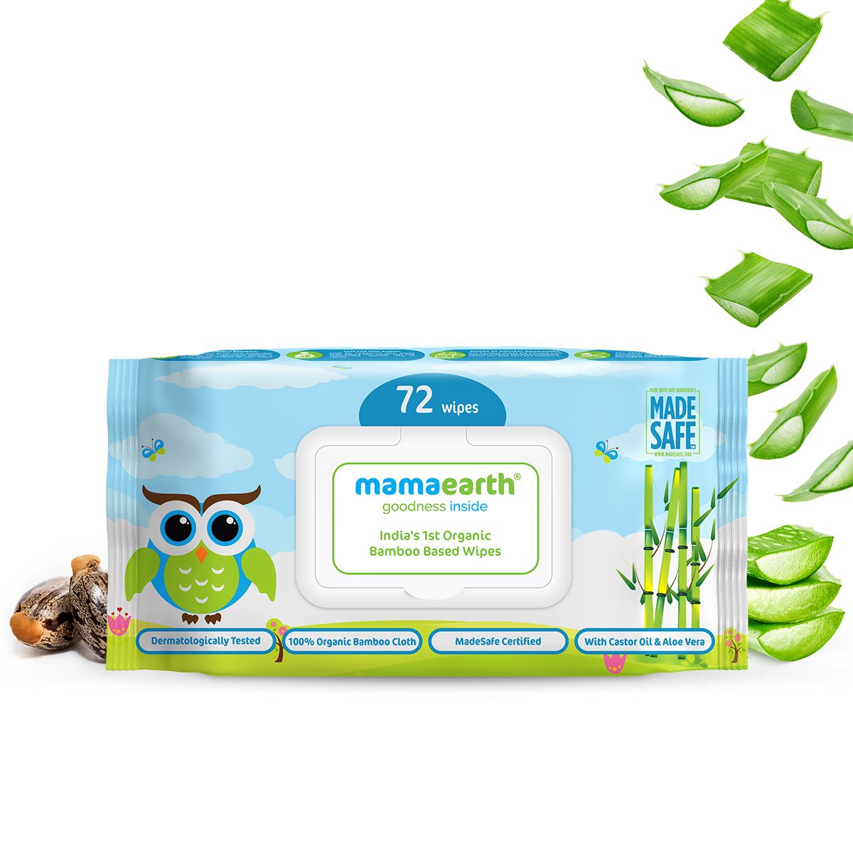 Baby Wet Wipes Organic Bamboo Based Baby Wipes | Mamaearth