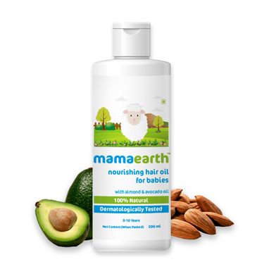 Nourishing Hair Oil for Babies with Almond and Avocado Oil - 200 ml
