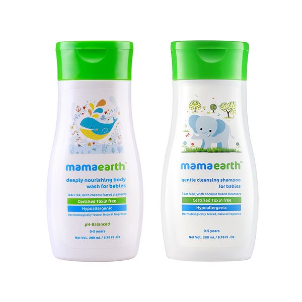 Buy Mamaearth Body Wash and Shampoo Combo Online in India