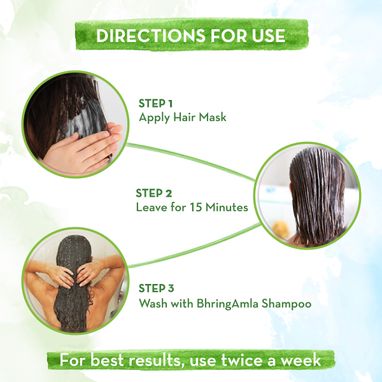  how to use BhringAmla Hair Mask with Bhringraj and Amla 