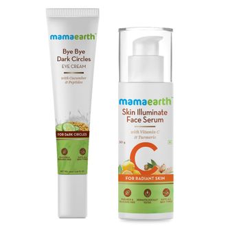 Mamaearth Skin Illuminate Face Serum and Bye Bye Dark Circles Combo
