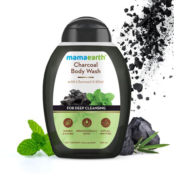 Charcoal Body Wash With Mint for Deep Cleansing