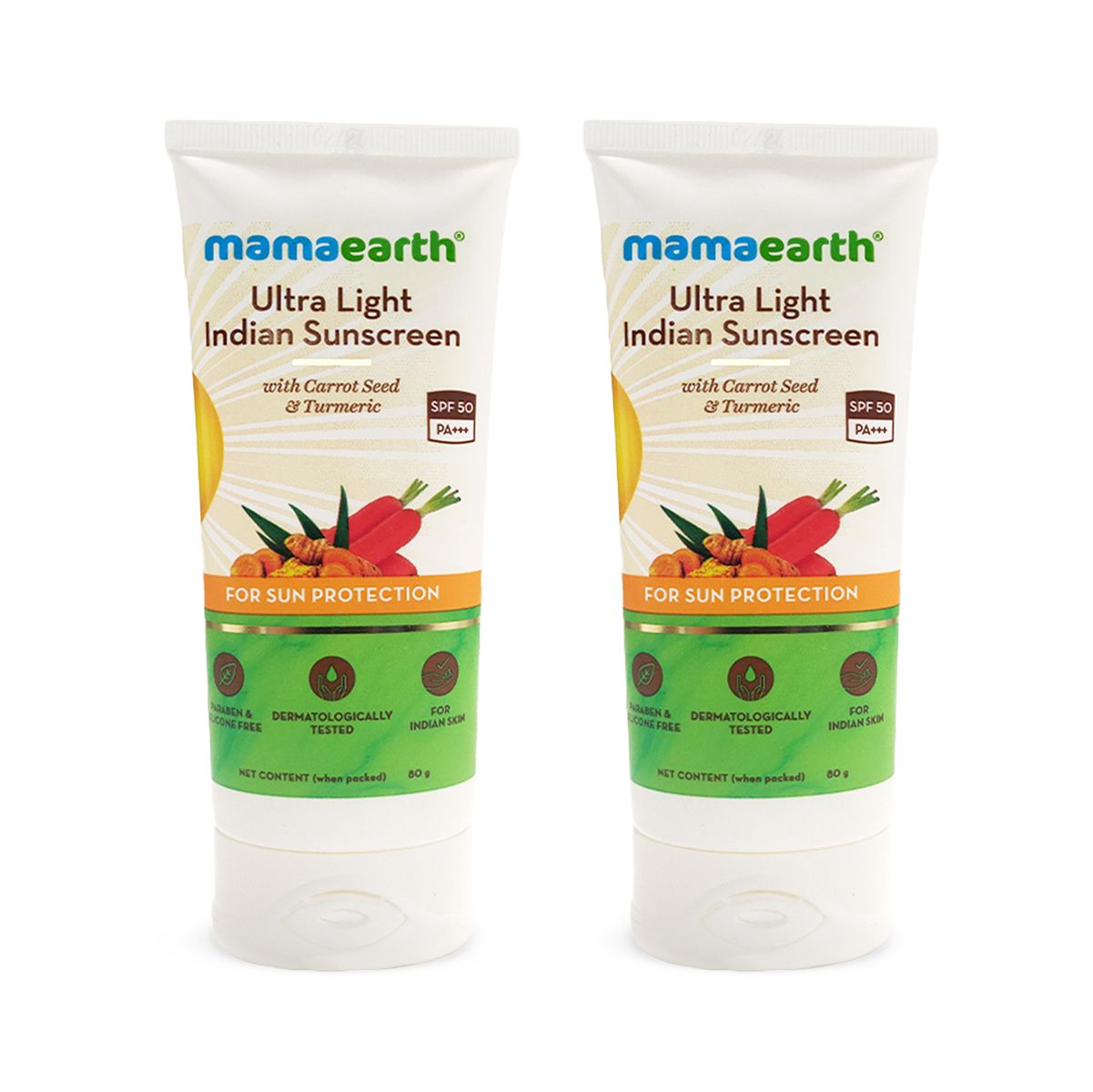 Ultra Light Indian Sunscreen with Carrot Seed, Turmeric and SPF 50 PA