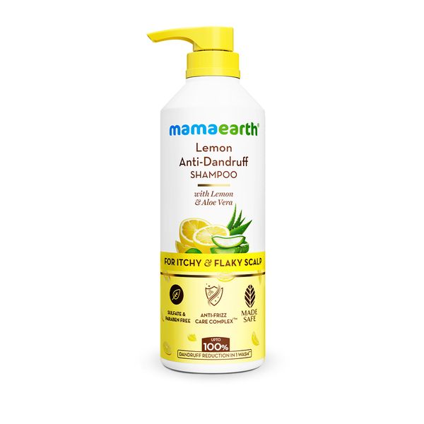 Lemon Anti-Dandruff Shampoo with Aloe Vera 600ml | Mamaearth