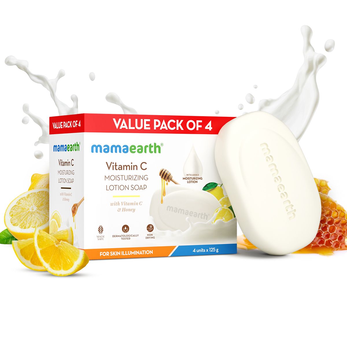 Vitamin C Soap for Skin Illumination with Honey 125gX4