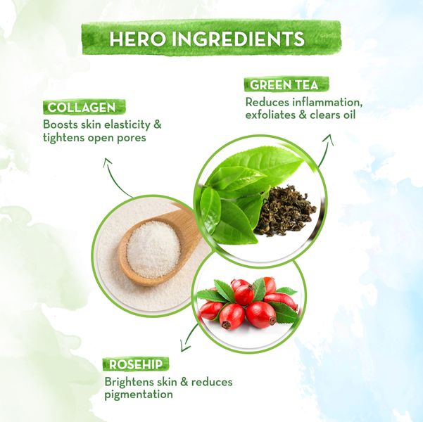 Green Tea Face Scrub for Collagen & Open Pores Mamaearth