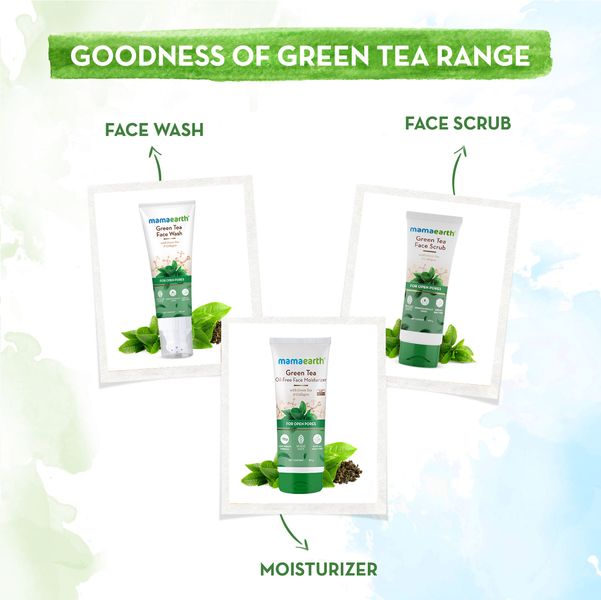 Green Tea Face Scrub for Collagen & Open Pores Mamaearth