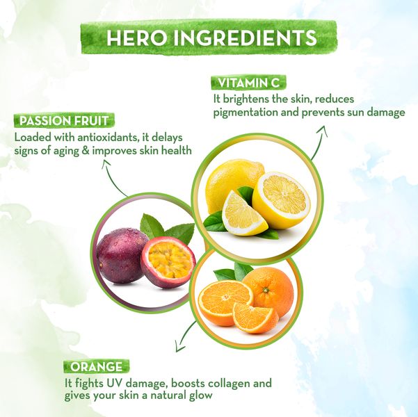  Garden of Glow Essence Serum with Vitamin c, passion Fruit and orange
