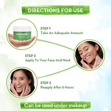 how to use green tea cream for face