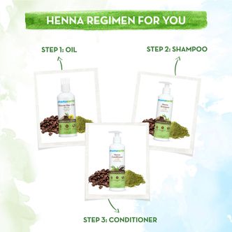 Haircare regimen with Mamaearth Henna Hair Oil