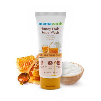 mamaearth honey face wash for nourishing glow 