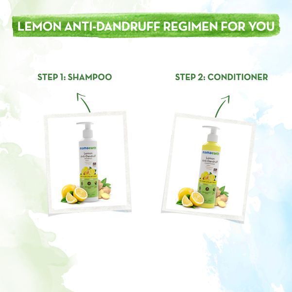Lemon Shampoo with Ginger for Dandruff & Itchfree Scalp 250ml