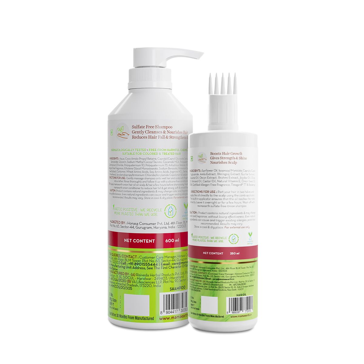 Mamaearth Onion Anti Hair Fall Duo 250ml 600ml