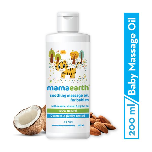 Massage Oil for Babies Sesame, Almond & Jojoba Oil Mamaearth