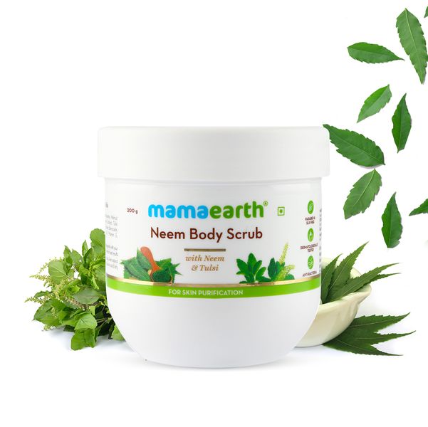 Mamaearth Neem Body Scrub with Neem and Tulsi for Skin Purification 200 g