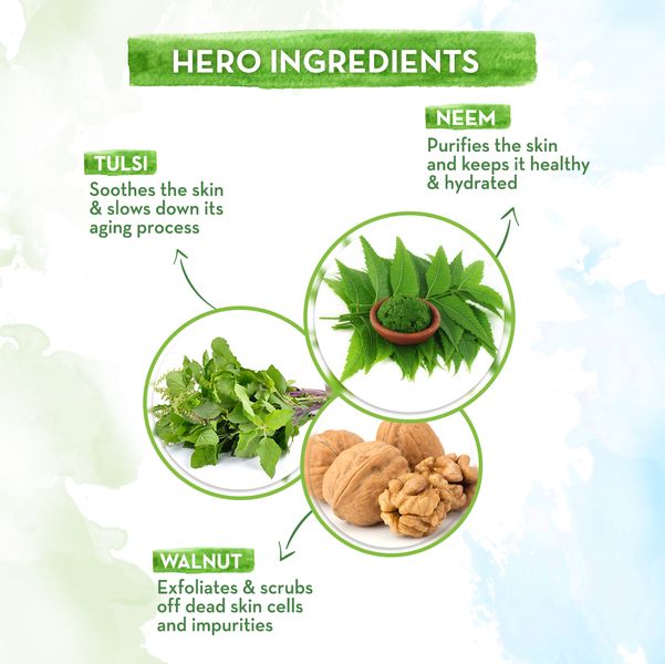 Mamaearth Neem Body Scrub with Neem and Tulsi for Skin Purification 200 g