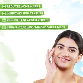 Mamaearth Niacinamide Bamboo Sheet Mask for Clear and Glowing Skin