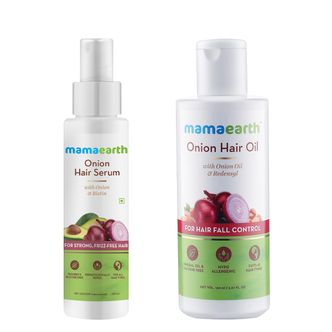 Onion Hair Serum + Onion Hair Oil | Mamaearth