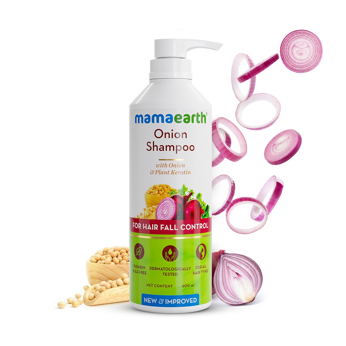 keratin shampoo for hair fall with Onion | Mamaearth