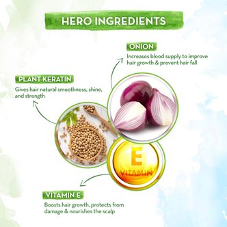 Mamaearth Red Onion Shampoo Benefits From Plant Keratin And Vitamin E