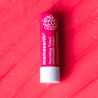 Nourishing Tinted 100% Natural Lip Balm with Vitamin E and Raspberry for Soft & Supple Lips - 4 g