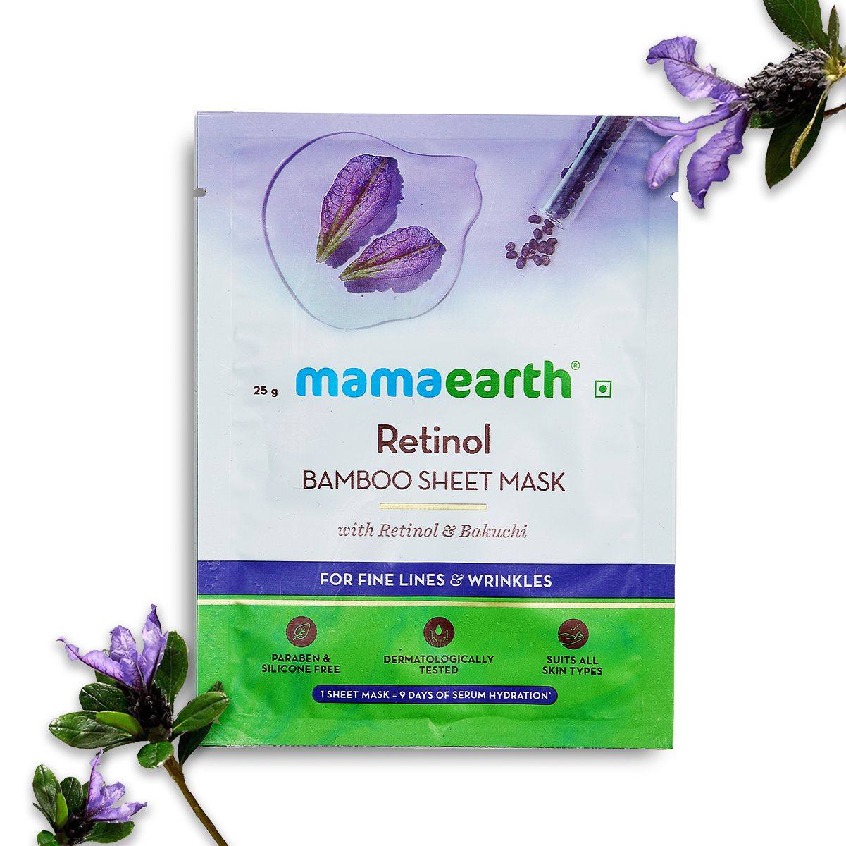 Mamaearth Retinol Bamboo Sheet Mask for Fine Lines & Wrinkles 25g