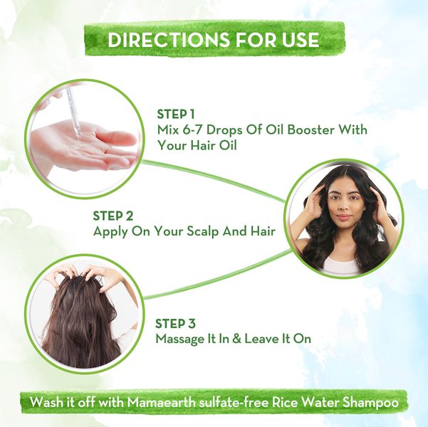 How to use Mamaearth Rice Hair Oil Booster 
