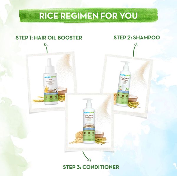 Mamaearth Rice Hair Oil Booster range
