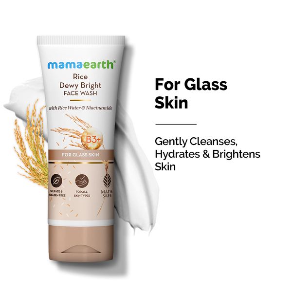 Mamaearth Rice Water Face Wash 100ml for Glass Skin