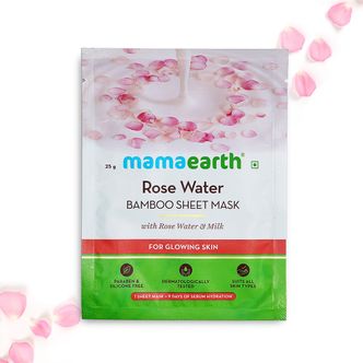 Mamaearth Rose Water Bamboo Sheet Mask 