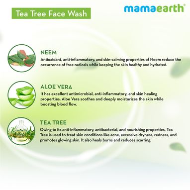 tea tree face wash for acne with natural ingredients