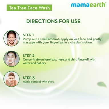 how to use mamaearth tea tree face wash 